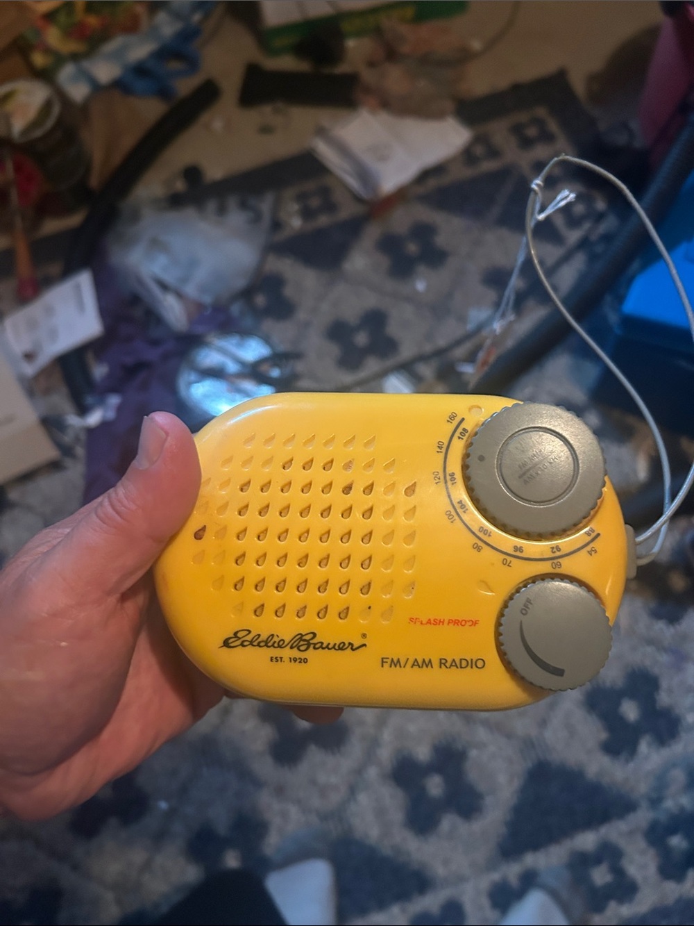 Vintage Eddie Bauer Yellow FM/AM Portable Radio